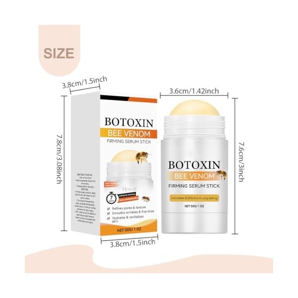 OYZOQ 1pcs creme venin dabeille, crème anti-rides visage cou, crème hydratante pour tous types de peau 30 g