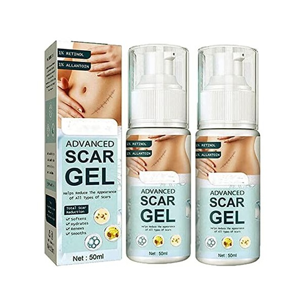 German Advanced Skin Renewal Gel, Silicone Skin Renewal Gel, Scar & Stretch Marks Remover Gel, for Injury,Old Scars and Burns...