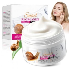 Creme collagene visage,100g Crème hydratante visage,à l’Extrait d’Escargot,Soin du visage soin de la peau pour une hydratatio