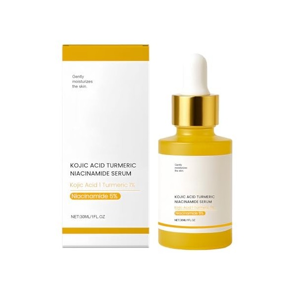 Ko-jic A-cid Curcuma Ni-acinamide Sérum, Renforcement De La Barrière Cutanée, 30 Ml, Gouttes Hydratantes Raffermissantes Pour