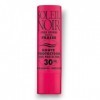 Soleil Noir - Stick Lèvres Goût Fraise - SPF 30, Haute Protection Solaire - Nourrit, Hydrate, Protège - Huile de Macadamia, B