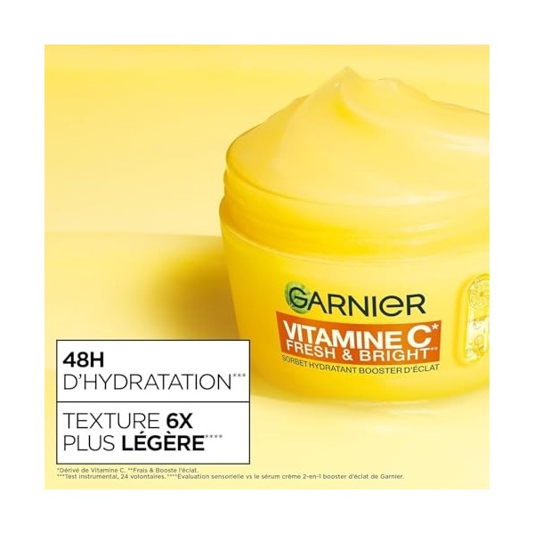 GARNIER - Coffret Idée Cadeau Saint-Valentin - Routine Éclat & Anti-Taches Vitamine C - Crème Sorbet Fresh & Bright 85ml & C...