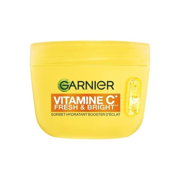 GARNIER - Coffret Idée Cadeau Saint-Valentin - Routine Éclat & Anti-Taches Vitamine C - Crème Sorbet Fresh & Bright 85ml & C...