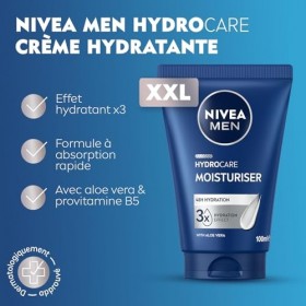NIVEA MEN - Crème Hydratante Visage Quotidienne - Hydratation Immédiate & 48H - Hydrocare - Format XXL - Aloe Vera & Pro-Vita