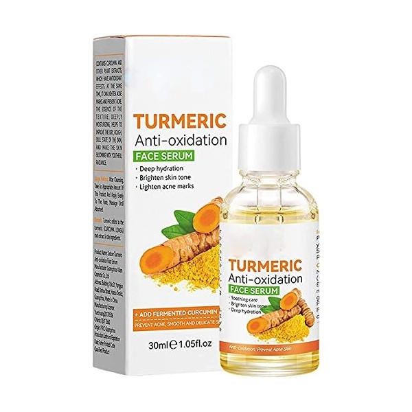 Turmeric Anti Oxidation Serum, Turmeric Repair Face Serum, Turmeric Corrector Serum Reduce Wrinkles and Dark Spots,Hydrating ...