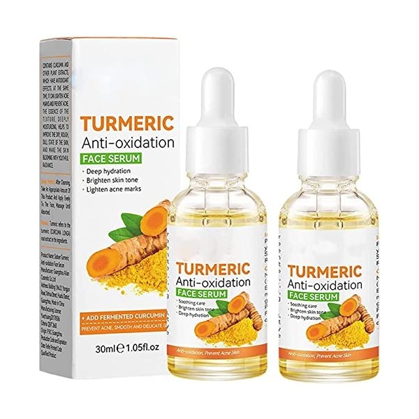 Turmeric Anti Oxidation Serum, Turmeric Repair Face Serum, Turmeric Corrector Serum Reduce Wrinkles and Dark Spots,Hydrating ...