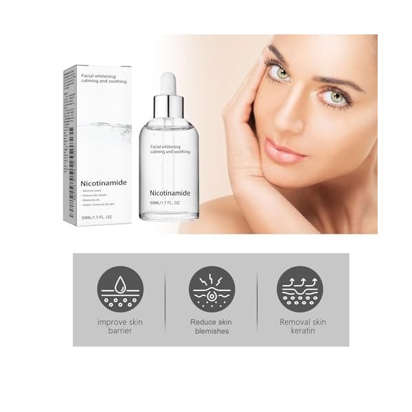 Sérum anti-taches de rousseur Sunnylas à la niacinamide - Sérum visage anti-âge hydratant en profondeur pour tous types de pe...