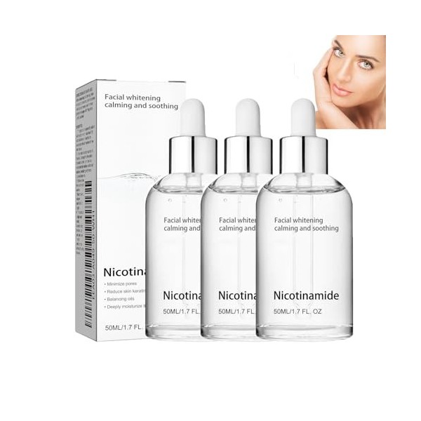 Sérum anti-taches de rousseur Sunnylas à la niacinamide - Sérum visage anti-âge hydratant en profondeur pour tous types de pe...