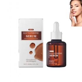 Sérum au glutathion, 20 000 ppm avec niacinamide et acide hyaluronique–Anti-âge, hydratation en profondeur, traitement des ta...
