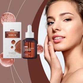 Sérum au glutathion, 20 000 ppm avec niacinamide et acide hyaluronique–Anti-âge, hydratation en profondeur, traitement des ta...