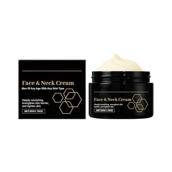 Crème visage raffermissante pour hommes, hydratante anti-âge pour réduire les rides et ridules, crème apaisante naturelle pou...