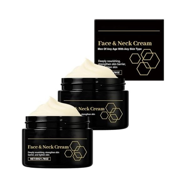 Crème visage raffermissante pour hommes, hydratante anti-âge pour réduire les rides et ridules, crème apaisante naturelle pou...