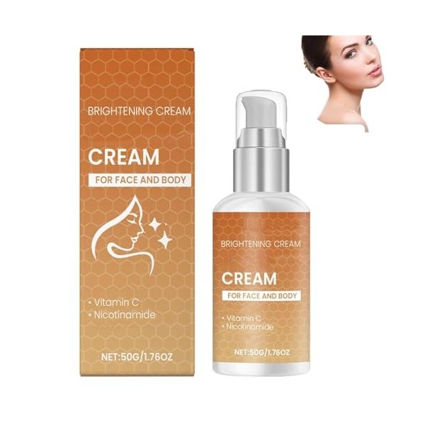 Crème visage éclaircissante et éclaircissante-Crème anti-âge hydratante en profondeur pour tous types de peau,réduit les ridu...