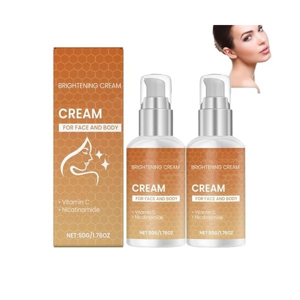 Crème visage éclaircissante et éclaircissante-Crème anti-âge hydratante en profondeur pour tous types de peau,réduit les ridu...