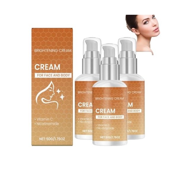 Crème visage éclaircissante et éclaircissante-Crème anti-âge hydratante en profondeur pour tous types de peau,réduit les ridu...