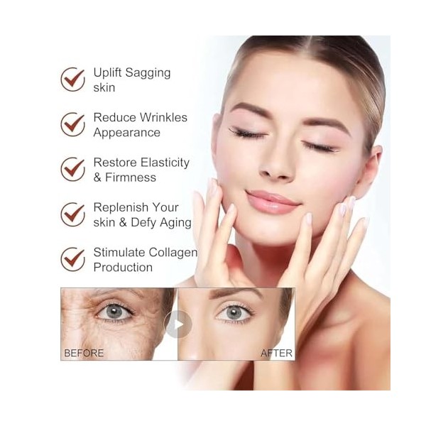 Crème anti-rides au collagène doré, crème coréenne au collagène doré, crème hydratante pour le visage anti-rides, crème raffe...