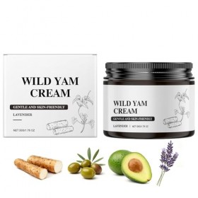 Crème à l’Igname Sauvage, Crème Hydratante Végétale avec Extrait d’Igname Sauvage & Lavande, Lotion Hydratante Visage & Corps...