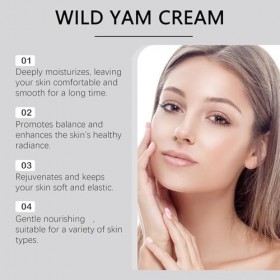 Crème à l’Igname Sauvage, Crème Hydratante Végétale avec Extrait d’Igname Sauvage & Lavande, Lotion Hydratante Visage & Corps...