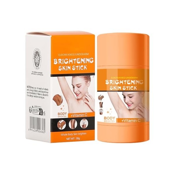 Stick Corporel Éclaircissant - Baume Visage Naturel 30g - Hydratant Nourrissant Visage pour Femmes et Filles, Baume Stick Hyd