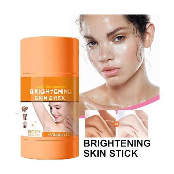 Stick Corporel Éclaircissant - Baume Visage Naturel 30g - Hydratant Nourrissant Visage pour Femmes et Filles, Baume Stick Hyd