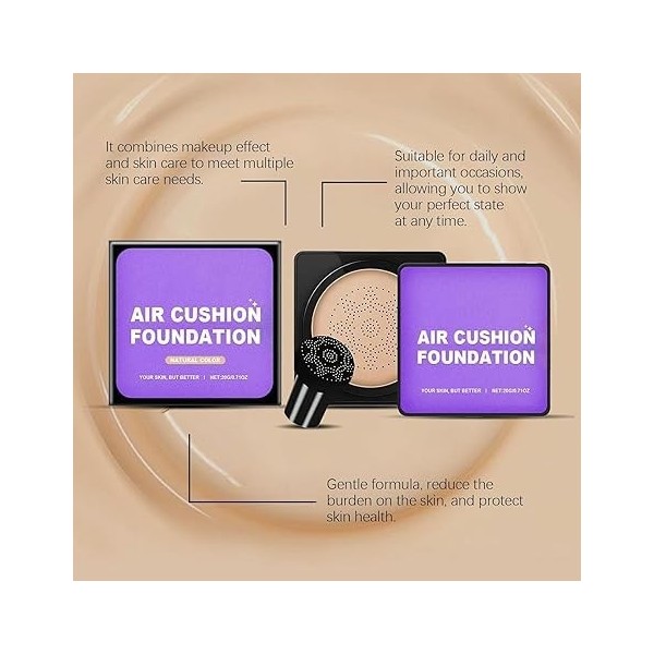 Cream Flawless Radiant Skin Instantly, BB Cream Korean,Air Cushion CC Creams, Waterproof Oil Control Moisturizing Concealer,M...