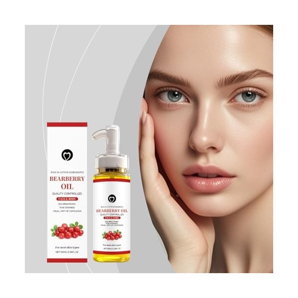 Huile De Busserole Eclaircissante, Alpha Arbutin Dark Spot Correcting Glow Serum, Huilé Pour Le Corps, Huile Hydratante pour ...