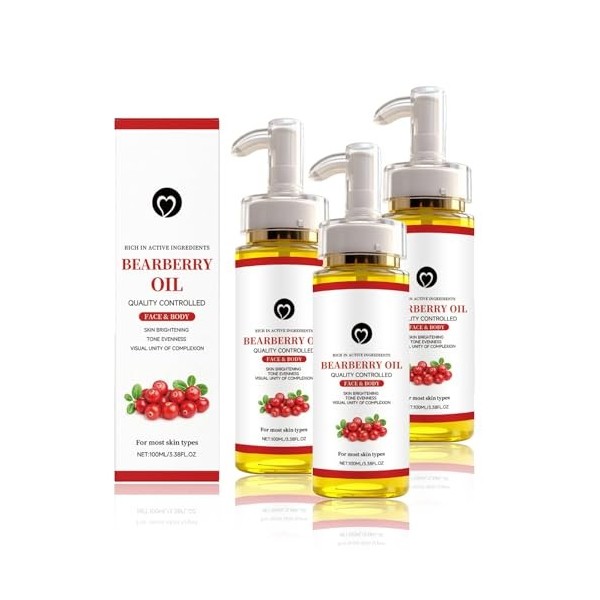 Huile De Busserole Eclaircissante, Alpha Arbutin Dark Spot Correcting Glow Serum, Huilé Pour Le Corps, Huile Hydratante pour ...