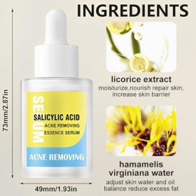 Teegxddy 2 Pièces Sérum anti-acné, Améliore efficacement les boutons et les imperfections, Skin care, 30ml