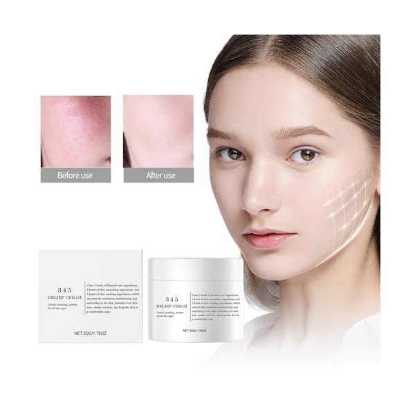 345 Relief Cream, 345 Intensive Repair Cream Barrier Cream, 345 Cream, Creme 345 Lasting Hydration Facial Moisturizer for Dry...