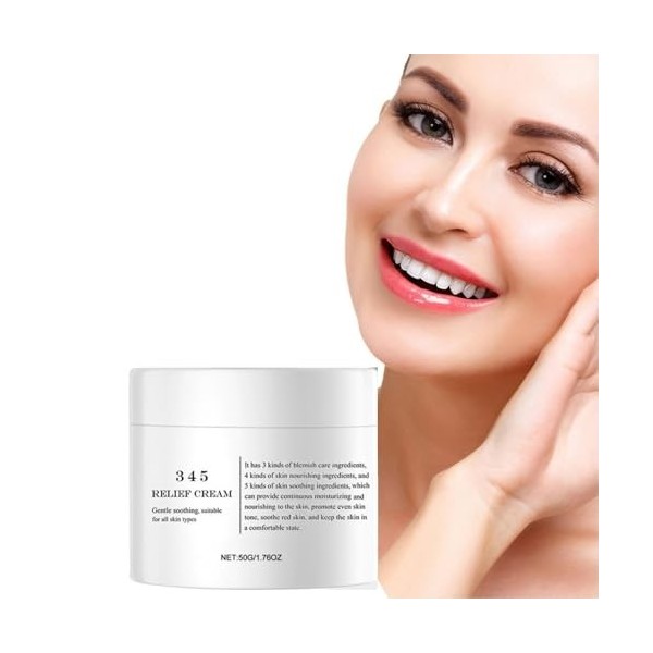 345 Relief Cream, 345 Intensive Repair Cream Barrier Cream, 345 Cream, Creme 345 Lasting Hydration Facial Moisturizer for Dry...