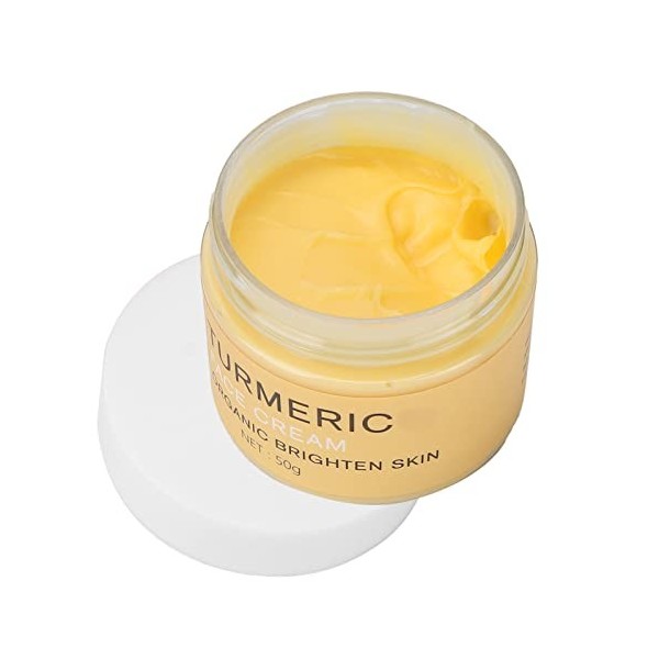 Crème pour le Visage au Curcuma, Crème de Curcuma éclaircissante pour la Peau Hydratante pour le Soin Réparateur Hydratant du