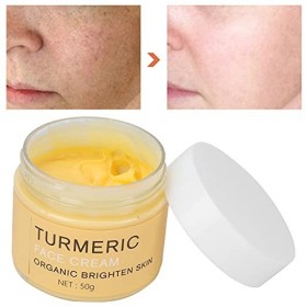 Crème pour le Visage au Curcuma, Crème de Curcuma éclaircissante pour la Peau Hydratante pour le Soin Réparateur Hydratant du