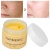 Crème pour le Visage au Curcuma, Crème de Curcuma éclaircissante pour la Peau Hydratante pour le Soin Réparateur Hydratant du