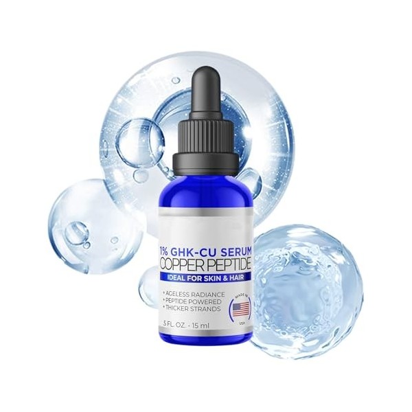 Faciale au Peptide de Cuivre - Sérum Raffermissant Pour le Visage 15 Ml | Soins de la Peau Hydratants et Nourrissants Quotidi