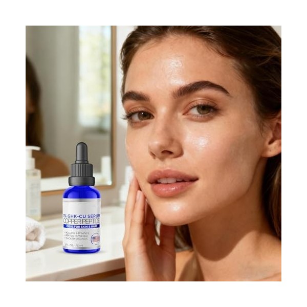 Faciale au Peptide de Cuivre - Sérum Raffermissant Pour le Visage 15 Ml | Soins de la Peau Hydratants et Nourrissants Quotidi