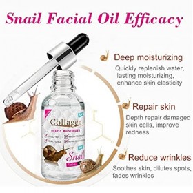Huile pour le Visage, Huile de Visage Descargot Sérum Dhuile pour le Visage Récupération du Visage Hydratant Anti-âge Hydra