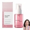 Sérum pour le visage aux peptides de collagène rose, essence de peptides anti-âge éclaircissante et hydratante pour réduire l...
