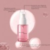 Sérum pour le visage aux peptides de collagène rose, essence de peptides anti-âge éclaircissante et hydratante pour réduire l...