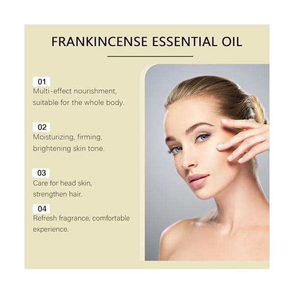 Huile dencens pour le visage et la peau, huile de résine dencens anti-âge, sérum hydratant pour réduire les rides et ridule C...