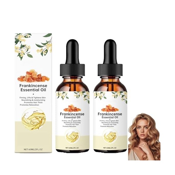 Huile dencens pour le visage et la peau, huile de résine dencens anti-âge, sérum hydratant pour réduire les rides et ridule C...