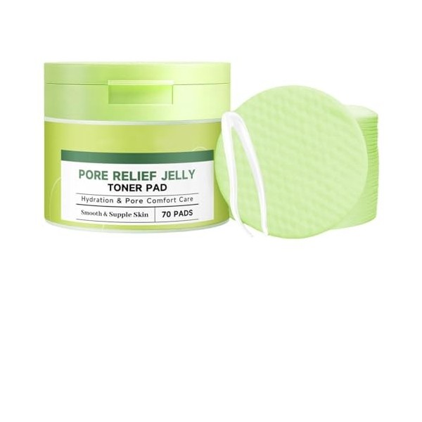 Disques Toniques Visage - 70 pièces apaisants doux hydratants - Disques toniques raffermissant les pores pour femme - Pour un