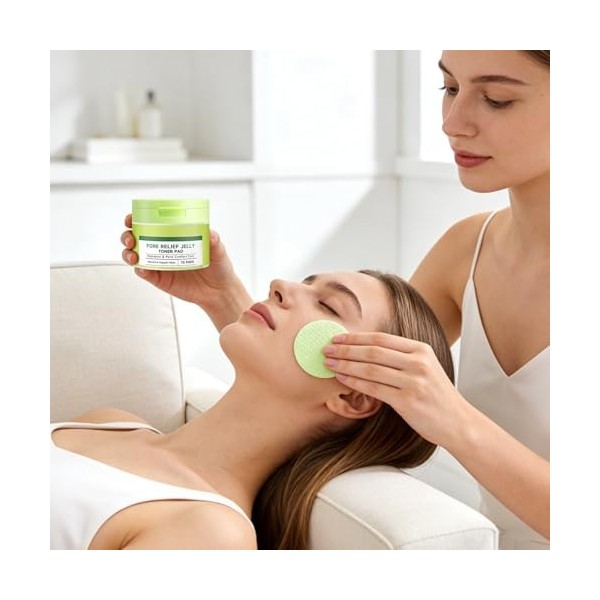 Disques Toniques Visage - 70 pièces apaisants doux hydratants - Disques toniques raffermissant les pores pour femme - Pour un