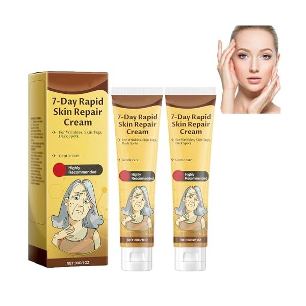 Crème réparatrice rapide de la peau 7 jours, crème pour la peau tout-en-un, crème intense pour la peau, crème de traitement d...