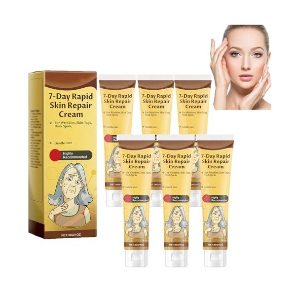 Crème réparatrice rapide de la peau 7 jours, crème pour la peau tout-en-un, crème intense pour la peau, crème de traitement d...