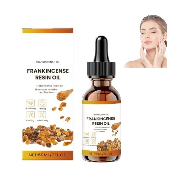 Huile pour le visage à la résine dencens,huile dencens pour la peau,sérum anti-âge naturel,hydratation plus profonde pour l