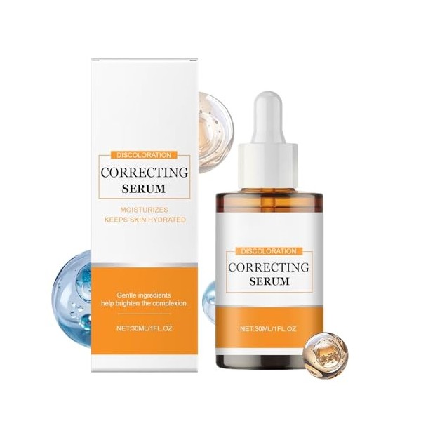 Liquide correcteur de décoloration pour le visage | Solution nourrissante non grasse de 30 ml, liquide éclaircissant pour le 