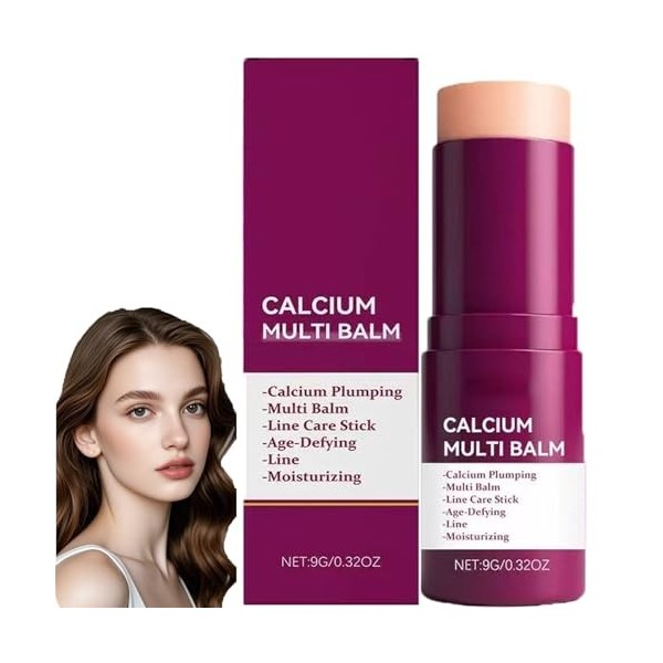 Baume multi-volume au calcium - Bâton de calcium - Bâton hydratant au collagène coréen - Crème anti-rides pour femme - Bâton ...