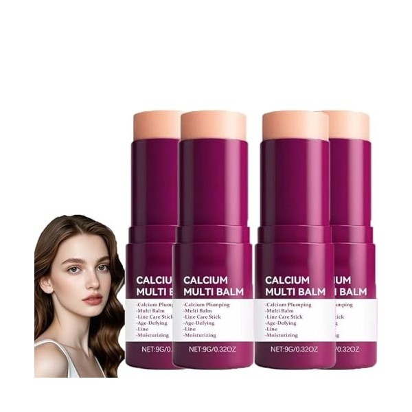 Baume multi-volume au calcium - Bâton de calcium - Bâton hydratant au collagène coréen - Crème anti-rides pour femme - Bâton ...