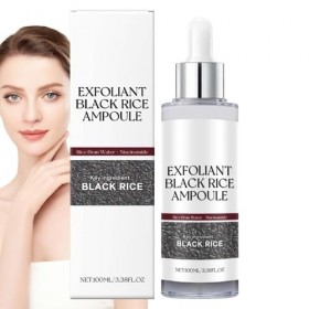 Rice Noir Ampoule White Rice Peleling - 100 Ml De Sérum Hydratant | Pores Hydratants Minimisant Le Visage | Nettoyage Doux De