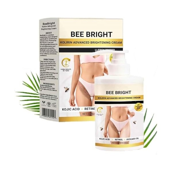UNPREE Bee Bright Kolirin Crème éclaircissante professionnelle raffermissante multi-usages, ingrédients naturels, réduit en p